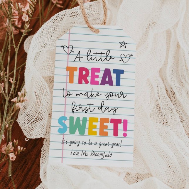 Etiqueta Para Presente Dia de Presente de Volta às Aulas (Criador carregado)