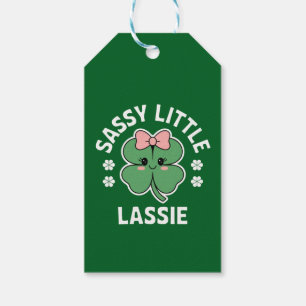 Etiqueta Para Presente Dia de São Patrício Garotinha Sassy Little Lassie
