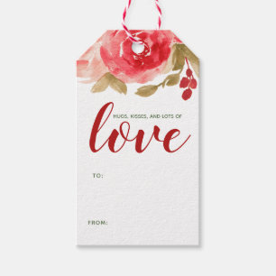 Etiqueta Para Presente Dia dos namorados chique do AMOR dos rosas da
