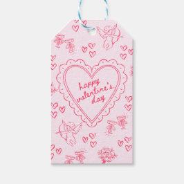Etiqueta Para Presente Dia dos Namorados Galentine Rosa Feminino