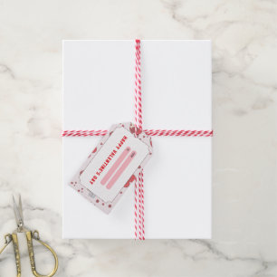 Etiqueta Para Presente dia feliz dos namorados, rosa e vermelho, corações
