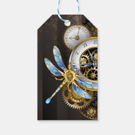 Etiqueta Para Presente Dials Steampunk com Dragonfly