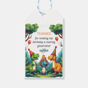 Etiqueta Para Presente Dino Dinosaur Birthday Kids Party Favor do Partido