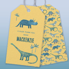 Etiqueta Para Presente Dinossauro Personalizado Obrigado