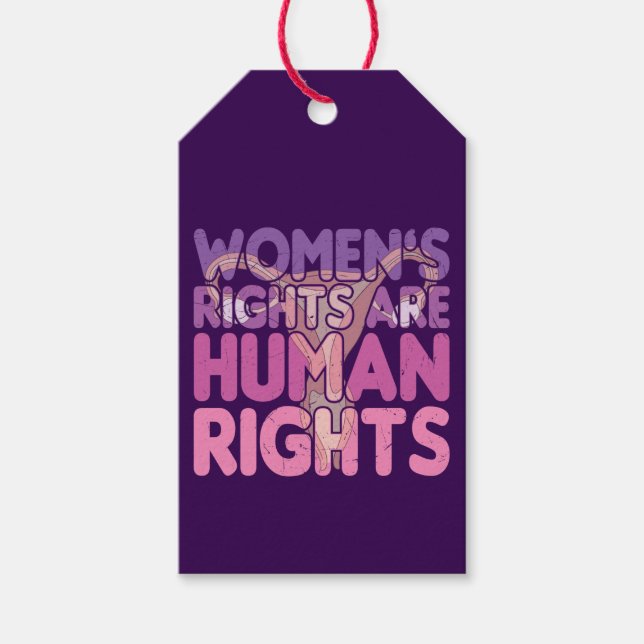 Etiqueta Para Presente Direitos das mulheres são direitos humanos (Frente)