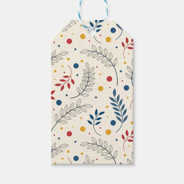 Etiqueta Para Presente Diseño floral (Frente)