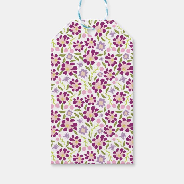 Etiqueta Para Presente Ditsy floral (Frente)