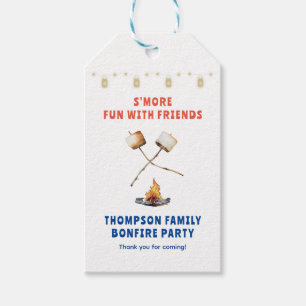 Etiqueta Para Presente Diversão com S'mores Fogueira ao Ar Livre Cookout