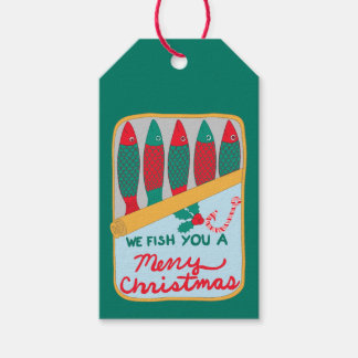 Etiqueta Para Presente Divertido Pescamos um Feliz Natal