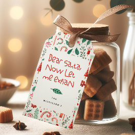 Etiqueta Para Presente Divertido Querido Papai Noel Fofo Natal