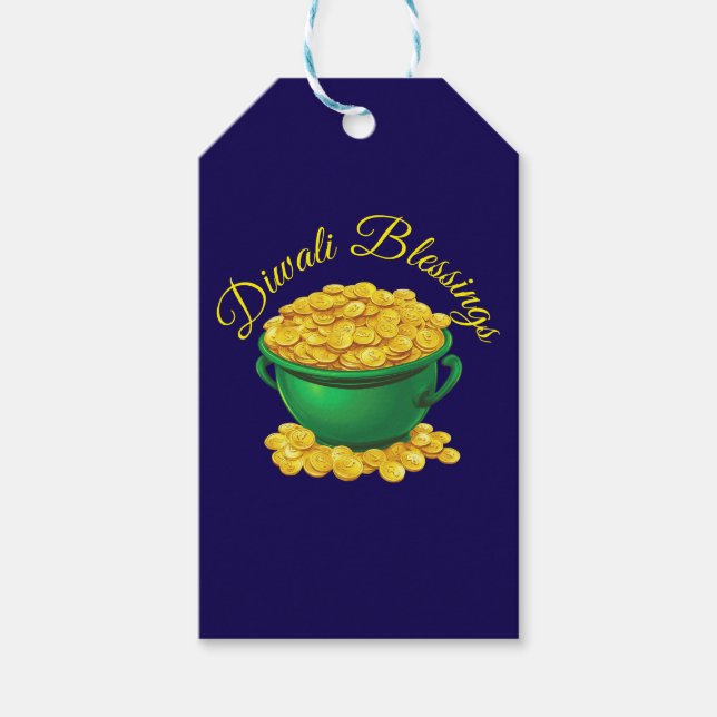 Etiqueta Para Presente Diwali auspicioso (Frente)