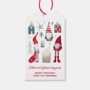 Etiqueta Para Presente Do Gnomo para o seu feriado de Natal bonito
