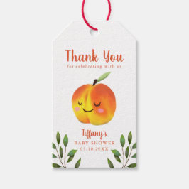 Etiqueta Para Presente Doce Como Chá de fraldas De Pêssego Obrigado