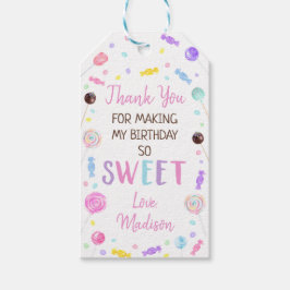 Etiqueta Para Presente Doce Compra Aniversário do Lollipop Candy Obrigado