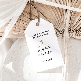 Etiqueta Para Presente Doce e Simples | Batismo da Cruz de Ouro