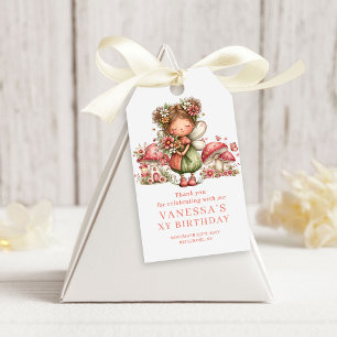 Etiqueta Para Presente Doce Fada Presente de Favor Floral Rosa de 3º Aniv