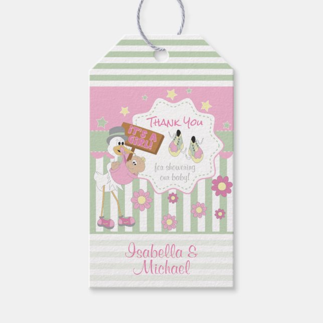 Etiqueta Para Presente Doce Menininha e Tempestade Obrigado Presente (Frente)