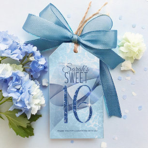 Etiqueta Para Presente Doce Sparkling dezesseis ID652 azul dos