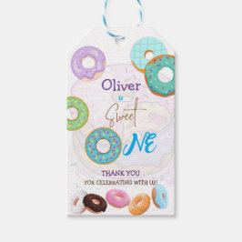 Etiqueta Para Presente Doce um Donut tags de presente de 1º aniversário m