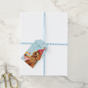 Etiqueta Para Presente Docinho Poodle de Aniversário