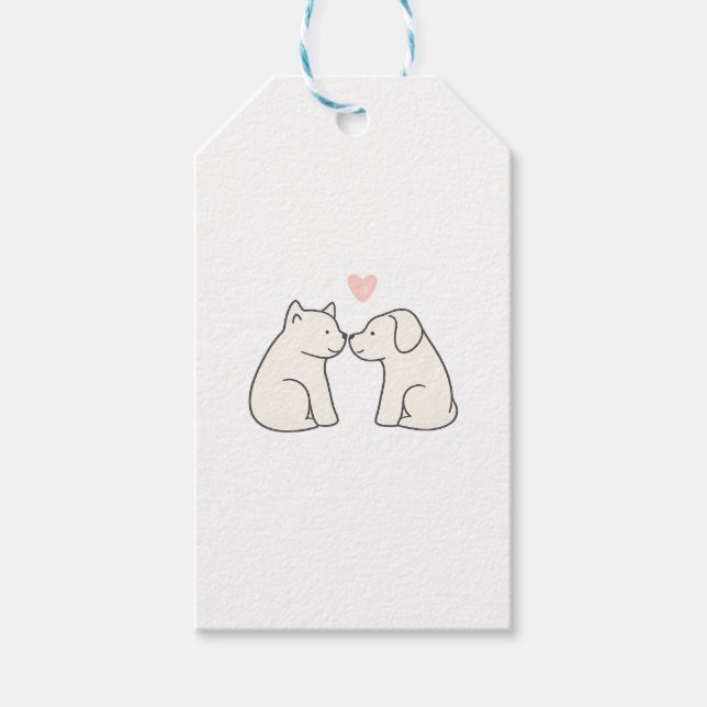 Etiqueta Para Presente Dog Love Sticker (Frente)