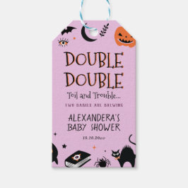 Etiqueta Para Presente Dois Bebês a Caminho Festa de Chá para Gêmeos de H