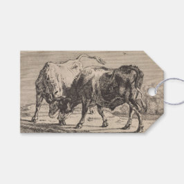 Etiqueta Para Presente Dois Bulls de Combate (por Paulus Potter)