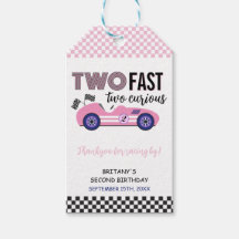 Dois Carro Raça Rosa Rápida Segundo Aniversário