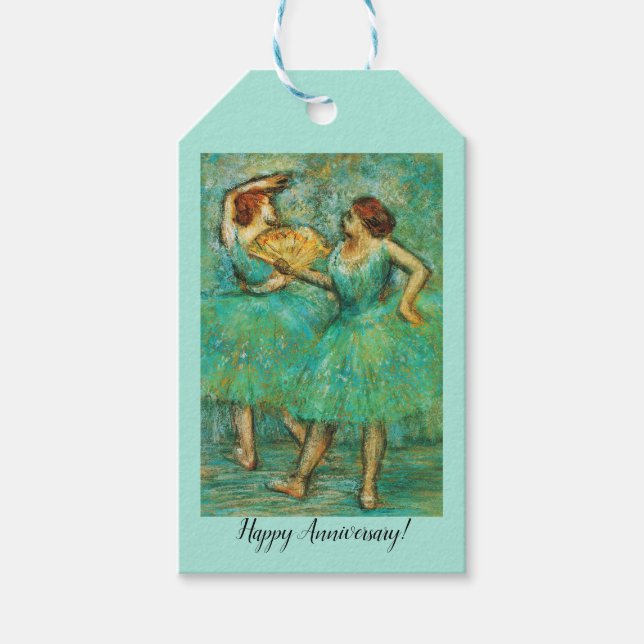 Etiqueta Para Presente Dois Dançarinos, Degas Art (Frente)