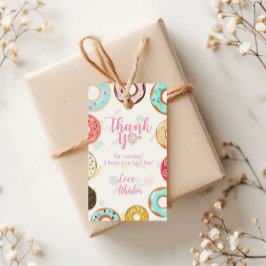 Etiqueta Para Presente Dois Donuts Lindos e Doces de Aniversário
