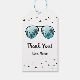 Etiqueta Para Presente Dois Legal Óculos De Sol Aniversário Obrigado.