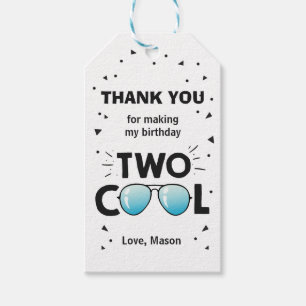 Etiqueta Para Presente Dois Legal Óculos De Sol Aniversário Obrigado.