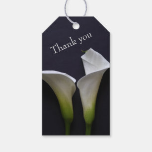 Etiqueta Para Presente Dois lírios calla no casamento negro