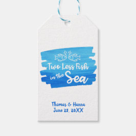 Etiqueta Para Presente Dois peixes a menos no Casamento de Aquarelas do M