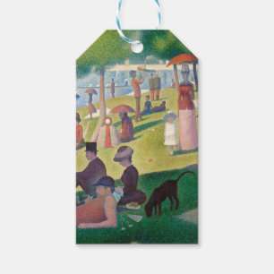 Etiqueta Para Presente Domingo na pintura de La Grande Jatte Seurat
