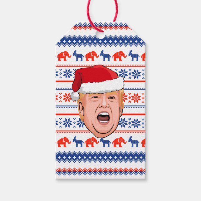 Etiqueta Para Presente DONALD TRUMP Christmas (Frente)