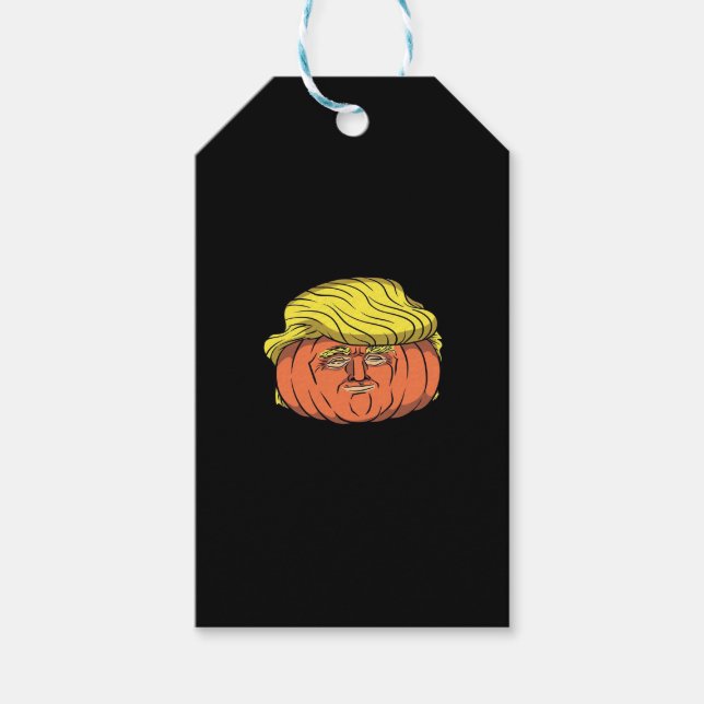 Etiqueta Para Presente Donald Trumpkin Pumpking (Frente)