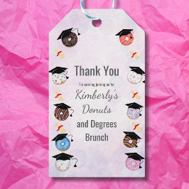 Etiqueta Para Presente Donuts e Graus Brunch de Formatura Obrigado