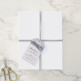 Etiqueta Para Presente Dourada Glitter & Marinho Blue Agate Casamento Obr