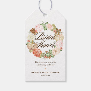 Etiqueta Para Presente Dourado Chá de panela de queda da parede de Pumpki