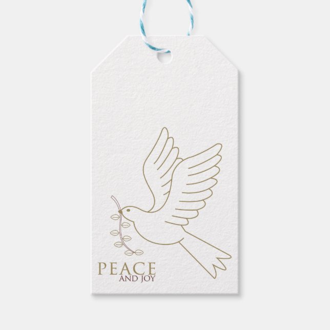 Etiqueta Para Presente Dove of peace (Frente)