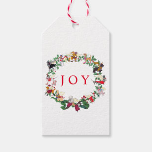 Etiqueta Para Presente Doze Cães da Etiqueta de Presente de Natal