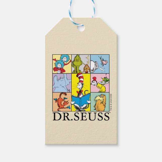 Etiqueta Para Presente Dr. Seuss | Histórias Gráfico (Frente)