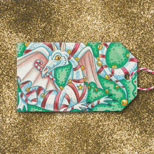 Etiqueta Para Presente Dragão da Fantasia de Natal