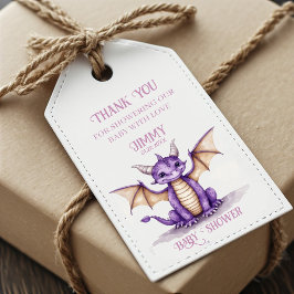 Etiqueta Para Presente Dragon Baby Shower Gift Tag