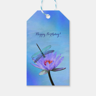 Etiqueta Para Presente Dragonfly on Water Lily Gift Tags