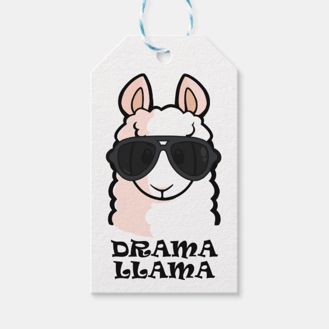 Etiqueta Para Presente Drama Llama (Frente)