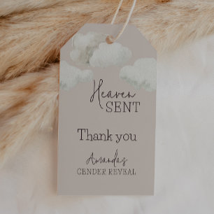 Etiqueta Para Presente Dreamy Beige Neutral Heaven Enviou Revelação de Gê