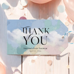 Etiqueta Para Presente Dreamy Cloud Nine Pastel Obrigado