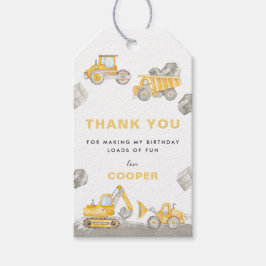 Etiqueta Para Presente Dump Truck Boy Construction Truck Birthday Thank 